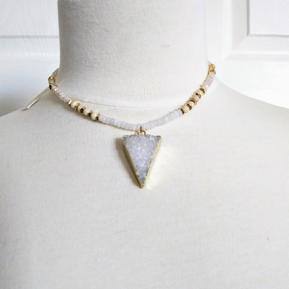 Druzy Quartz Necklace by Splendid Iris